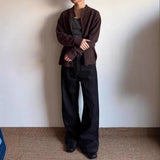 New Korean Fashion Men Cardigan Light Luxury Knitted O Neck Long Sleeve Sweater Coats Autumn Leisure Premium Quality Knitwear