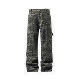 New Mens Camouflage Cargo Work Pants Casual Patchwork Straight Leg Outdoor Utility Military Comfortable Durable Hiking Tactical