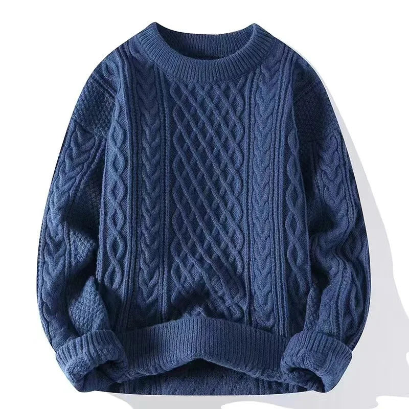Sweater, Autumn and Winter Men's Thick Crumpled Sweater Jacket, Christmas Couple's Thread