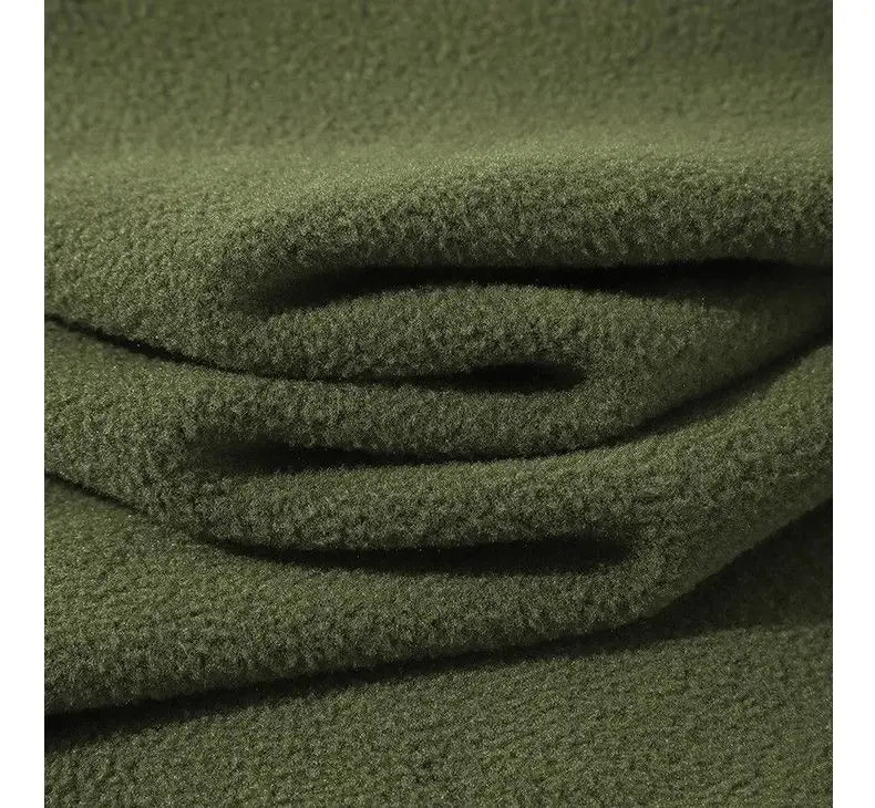 Double-sided Fleece! Retro Military Green Straight-leg Pants Women Loose Thickened Warm Drawstring Casual Wide-leg Pants Men