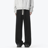 Black Casual Pants Men Fashion Oversized Wide Leg Pants Men Streetwear Loose Straight Grey Sweatpants Mens Joggers Trousers