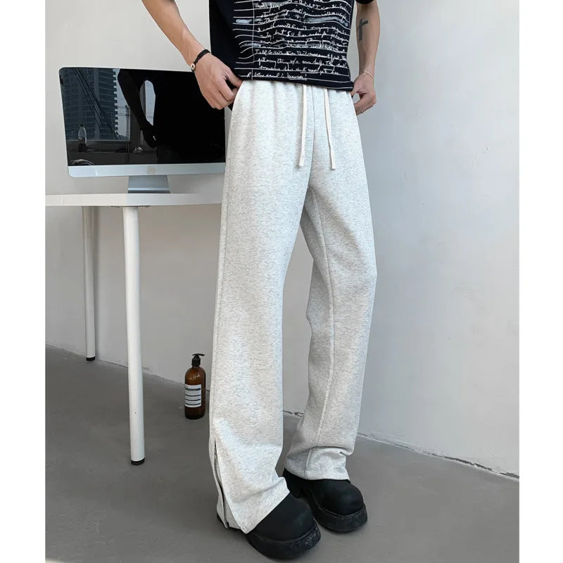 Black Casual Pants Men Fashion Gray Sports Pants Men Sweatpants Streetwear Korean Straight Pants Mens Joggers Trousers M-3XL