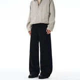 100% Cotton Men's Loose Casual Pants Autumn New Fashion Comfortable Wide-leg Oversized Trousers Streetwear White Khaki Black