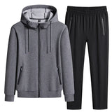 Male 2 Pieces Sweatshirt + Sweatpants Suit 8XL Plus Size New Spring Autumn Clothing Hooded Men Sportswear Sets Casual Pants