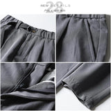 White Stretch Casual Ankle Pants Silhouette Men's Elegant Suit Pants Summer Korean Straight Loose Men's Smart Casual Trousers