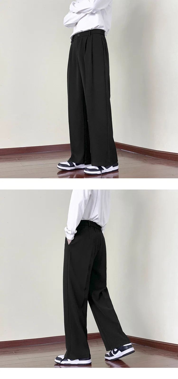New Fashion Male Suit Pants Light Luxury Draped Cropped Button-down Business Casual Pants Premium Slim-fit Elegant Dress Trouser