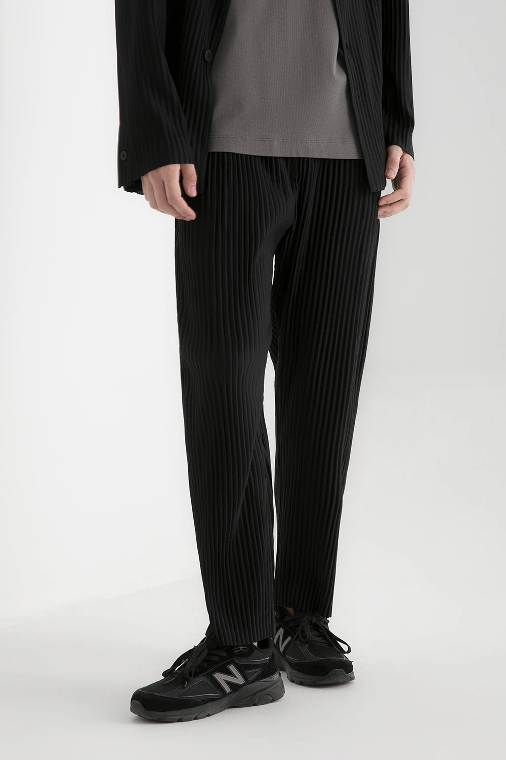 Miyake Pants For Men Straight pants Casual Fashion Trousers Loose Korean Style Pants Men Clothing Bottoms