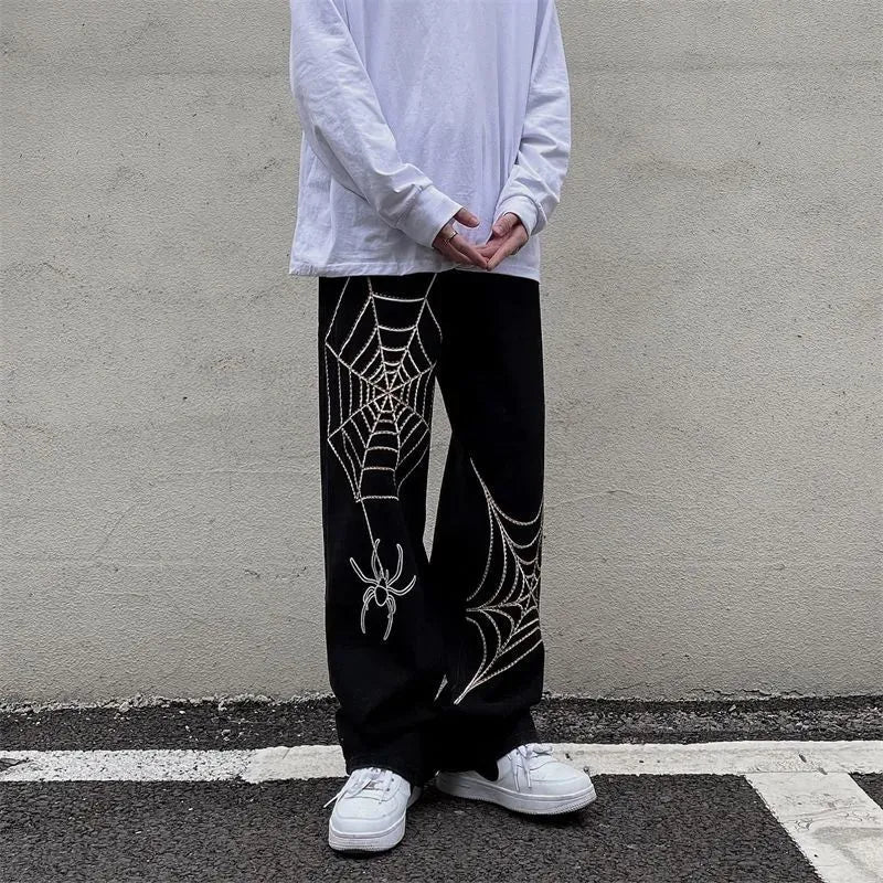 Streetwear Y2k Pants Anime Sweatpants Male Wide Leg Oversize Pants Men Techwear  Baggy Straight Trousers