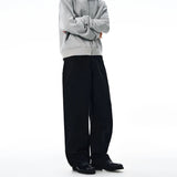 100% Pure Cotton Wide-leg Pants Men's Autumn New Oversized Comfortable Loose Casual Trousers Brown White Fashion Streetwear