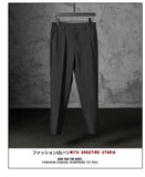 New Fashion Male Suit Pants Light Luxury Draped Cropped Button-down Business Casual Pants Premium Slim-fit Elegant Dress Trouser