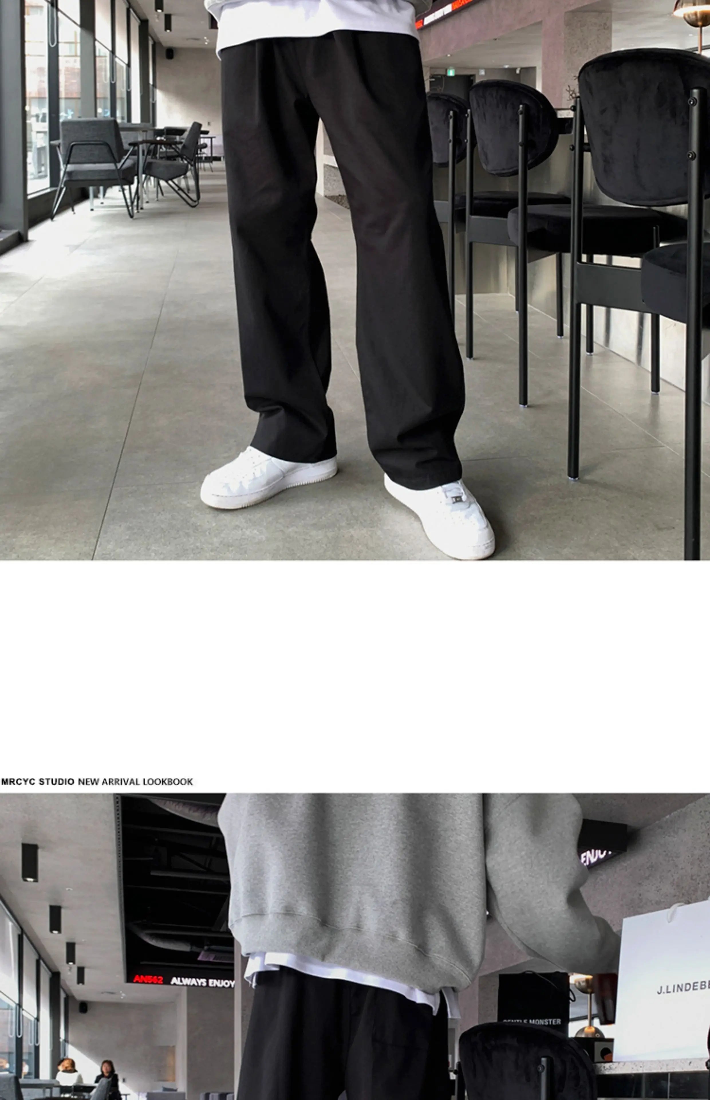 Korean Style High-end Straight-leg Casual Pants Men's Spring Summer Loose Trousers American 2025 New Trendy Wide-leg Pants Chic