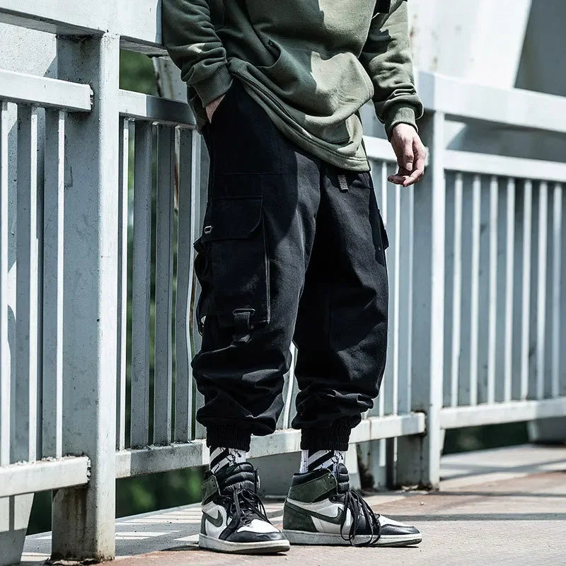 Trendy Men's Cargo Pants Loose Fit Casual Hip Hop Pants Spring Autumn Season Ins Branded Fashionable Ankle Length Trousers