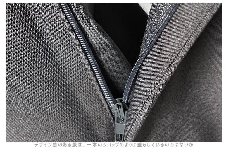 New Fashion Male Suit Pants Light Luxury Draped Cropped Button-down Business Casual Pants Premium Slim-fit Elegant Dress Trouser