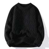 Autumn Winter O Neck Kint Pullovers Men Solid Color Casaul Sweater Loose Knitted Fashion Streetwear Warm Pullover Sweaters Man
