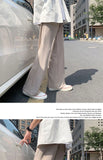 New Japanese Retro Male Suit Pants Light Luxury Straight Draped Button-down Business Casual Pants Premium Slim Elegant Trousers