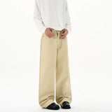 Baggy Wide-leg Jeans 100% Cotton Comfortable Breathable Autumn Casual Denim Pants Loose Straight Trousers Fashion Streetwear
