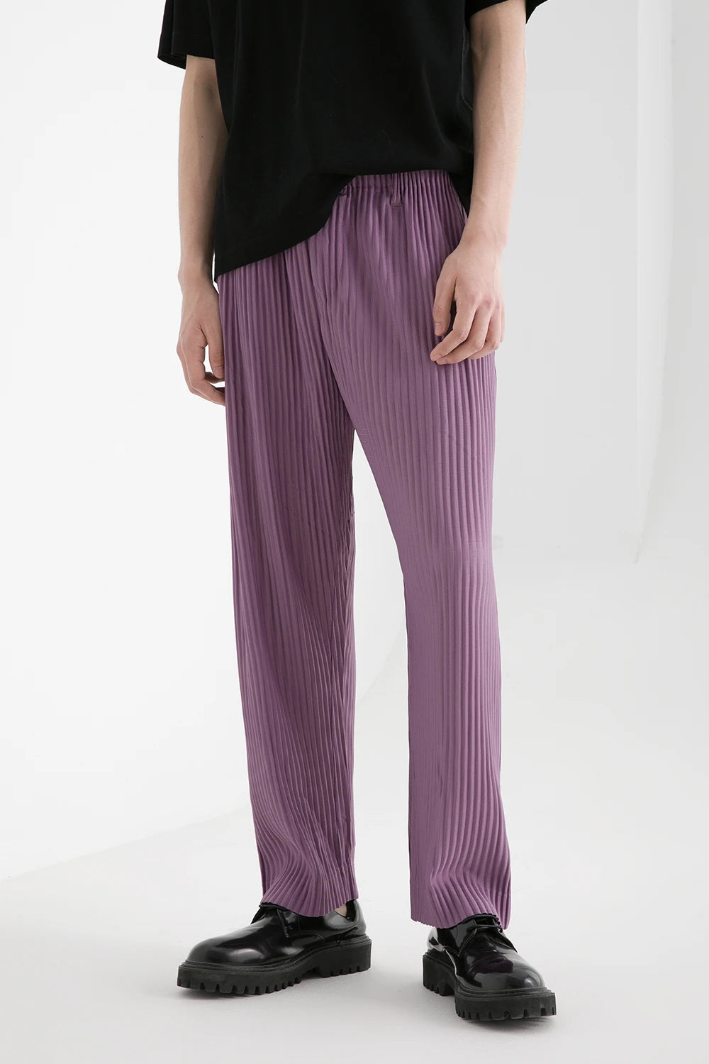 Miyake Pants For Men Straight pants Casual Fashion Trousers Loose Korean Style Pants Men Clothing Bottoms