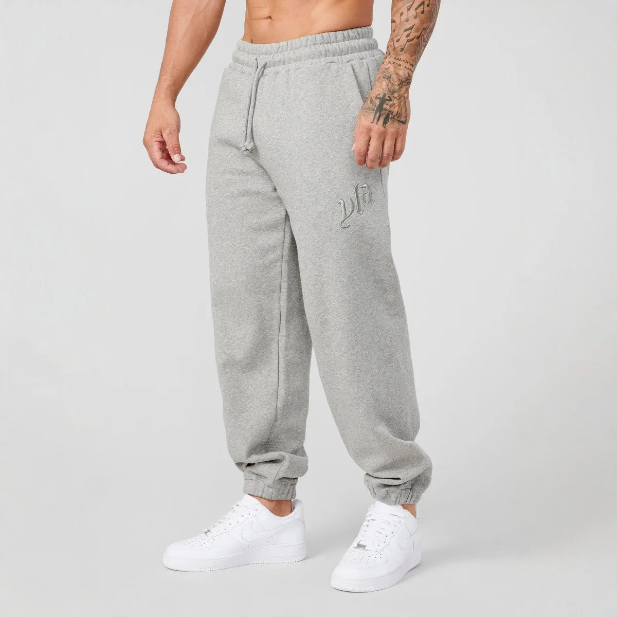New Men's Pants 2025 Autumn and Winter Embroidery logo Sports Fitness Pants Ankle-Tied Sweatpants Fashion Men's Clothing