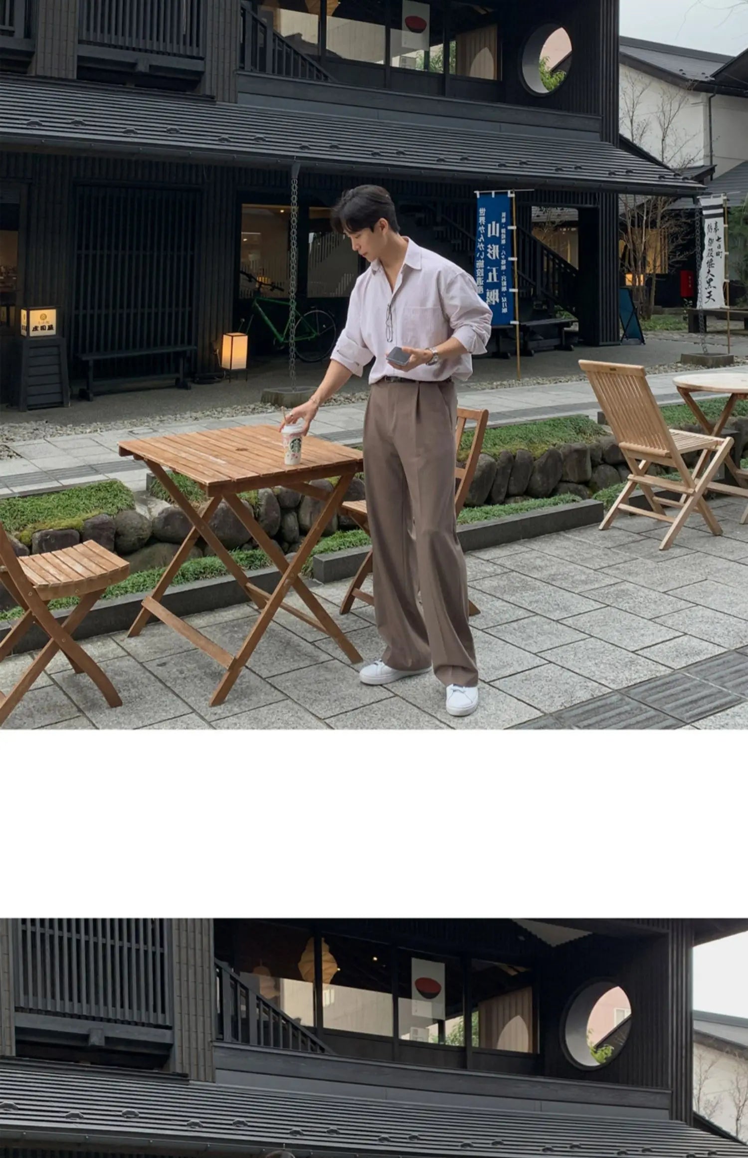 Oversized Men's Niche Striped Shirt, Spring&Autumn Fashion All-Matching Long Sleeve Shirt Coat, Korean Casual Unisex Outdoor