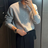 Men Autumn and Winter Knitted Cardigan Long-sleeved Sweater, Fashionable Single-breasted, Advanced Sense, Pure Color, Loose Coat