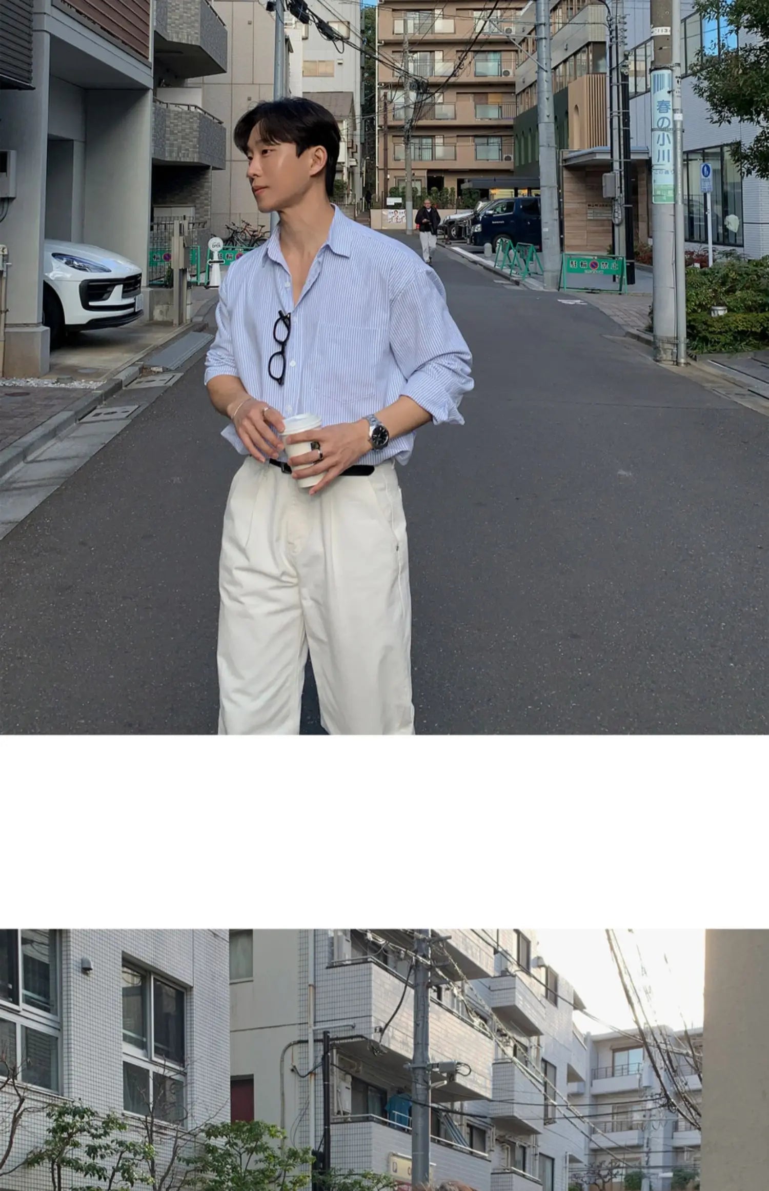 Oversized Men's Niche Striped Shirt, Spring&Autumn Fashion All-Matching Long Sleeve Shirt Coat, Korean Casual Unisex Outdoor