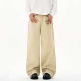 Baggy Wide-leg Jeans 100% Cotton Comfortable Breathable Autumn Casual Denim Pants Loose Straight Trousers Fashion Streetwear
