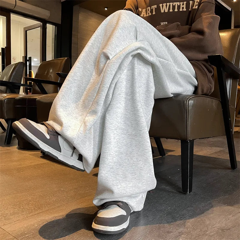 Gray Sweatpants Parachute for Men Autumn Baggy Sports Pants Trousers Male Joggers Streetwear Sportswear Outdoor Casual