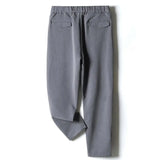 White Stretch Casual Ankle Pants Silhouette Men's Elegant Suit Pants Summer Korean Straight Loose Men's Smart Casual Trousers