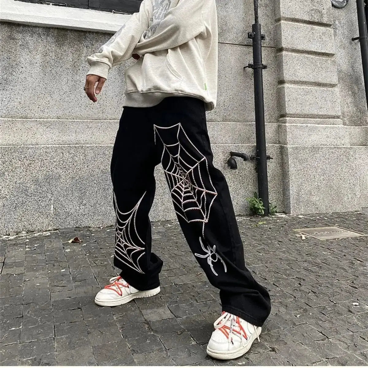 Streetwear Y2k Pants Anime Sweatpants Male Wide Leg Oversize Pants Men Techwear  Baggy Straight Trousers