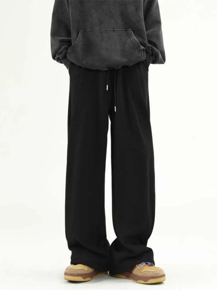 Wide Leg Sweatpants Men Oversize Gray Sports Pants Sportswear Casual Trousers Male Loose Korean Streetwear Hip Hop