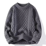 Sweater, Autumn and Winter Men's Thick Crumpled Sweater Jacket, Christmas Couple's Thread
