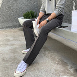 New Korean Fashion Men Suit Pants Light Luxury Business All-match Straight Slim-fit Casual Trousers Premium Elegant Dress Pants