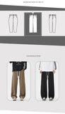 Fashion Men's Baggy Straight Casual Pants Cotton Comfortable Stretch Trousers Sweatpants Joggers Classic Black Khaki Male Clothe