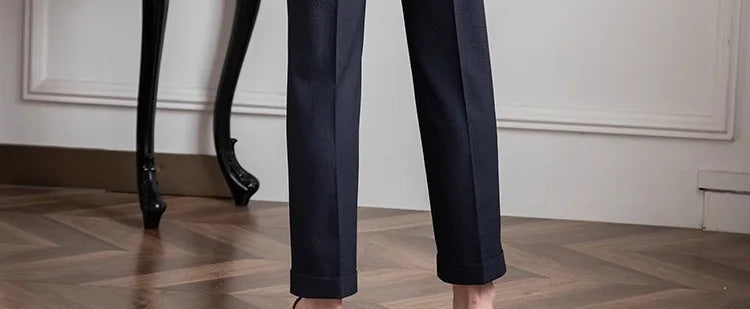 Light Luxury Men's Naples Draped Suit Pants Casual Solid Color Straight Premium Quality Dress Pants Wedding Banquet Business