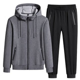 Male 2 Pieces Sweatshirt + Sweatpants Suit 8XL Plus Size New Spring Autumn Clothing Hooded Men Sportswear Sets Casual Pants
