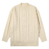 Korean Fashion Men Cardigan Light Luxury Knitted O Neck Long Sleeve Sweater Coat Autumn  Premium Quality Jacquard Knitwear M-3XL