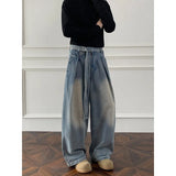 Jeans men Wash Light Blue Relaxed Fit 2025 New Arrival High Quality Distressed Denim Pants Men Streetwear Fashion Youth Casual