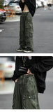 Japanese Multi-pocket Work Pants Men's Autumn Trendy Loose Straight Casual Pants Hip-hop Retro Design Trousers Aesthetic Chic