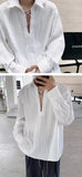 New Men's Casual Blouse Shirt Tops Long Sleeve Tee Shirt Spring Autumn Slanted Placket Vintage Shirts Renaissance Shirt