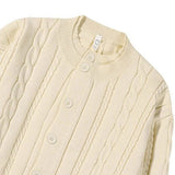 Korean Fashion Men Cardigan Light Luxury Knitted O Neck Long Sleeve Sweater Coat Autumn  Premium Quality Jacquard Knitwear M-3XL