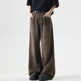 Mens Long Pants Washed Dyed Jeans Autumn Casual Hawaiian Daily Wear-Resistant American Style Pants Men's Clothing Unisex 2024