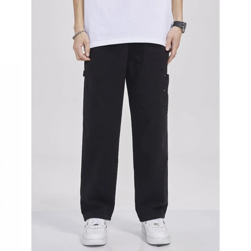 American High Street Work Pants Spring Autumn New Men's Trousers Straight Japanese Fashion Trend Retro Casual Work Pants Chic