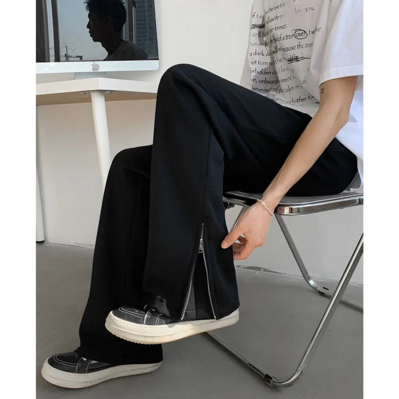 Black Casual Pants Men Fashion Gray Sports Pants Men Sweatpants Streetwear Korean Straight Pants Mens Joggers Trousers M-3XL