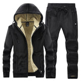 Sportswear Cardigan Winter Sets Tracksuit Hooded Male ThickHoodies + Elastic Pants Casual Men Fleece Warm Sets Men Sport Sets