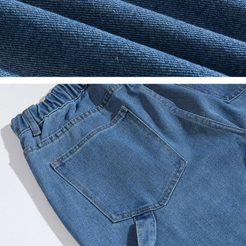 Japanese Retro Wide-leg Pants Men's Spring Loose and Thin Jeans Korean Version Trendy Straight-leg Trousers Temperament Fashion