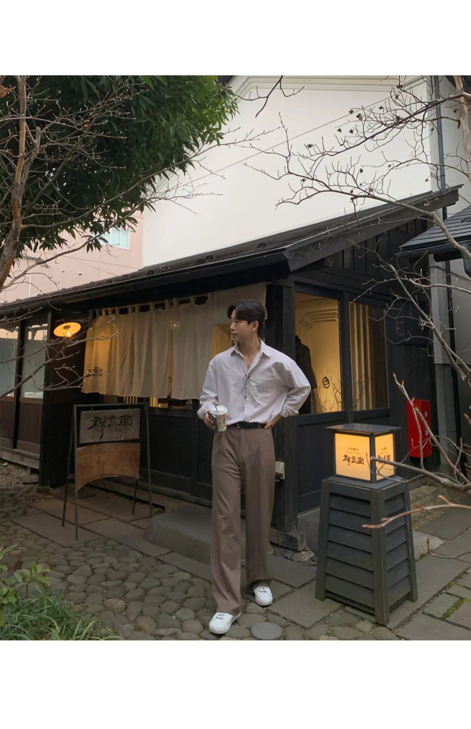 Oversized Men's Niche Striped Shirt, Spring&Autumn Fashion All-Matching Long Sleeve Shirt Coat, Korean Casual Unisex Outdoor