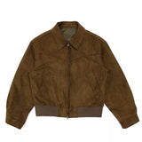 New Trendy Men Jacket Autumn Casual Textured High Street Dual Zippers Long Sleeve Coat Hong Kong Style Flight Short Jacket L-4XL