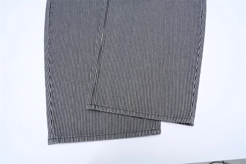 Autumn New Striped Jeans Men's Retro Wash Loose Wide-leg Denim Pants American High Street Fashion Cotton Casual Trousers