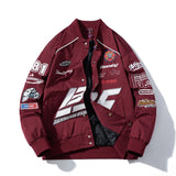 Autumn Winter Varsity Jacket Men Letter Embroidery Motorcycle Jacket Women Fashion Hooded Parkas American Baseball Coat Button
