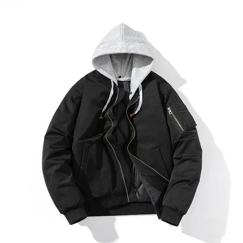 Ma1 Bomber Jacket Men Women Winter Solid Pilot Jacket Military Flight Baseball Coat Spring Autumn Windbreaker Hooded Casual